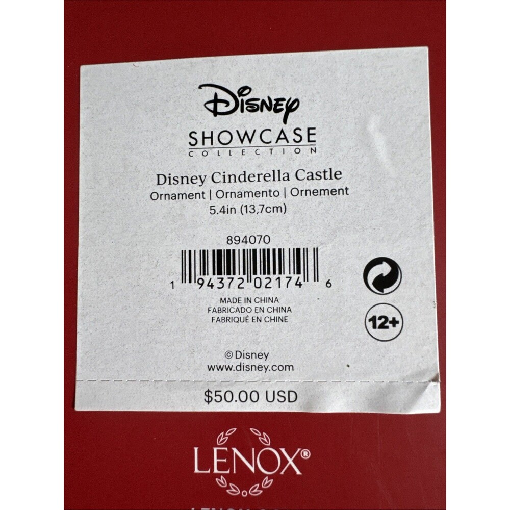Lenox Disney Showcase Cinderella Castle Ornament 5.4" NIB - Picture 7 of 11